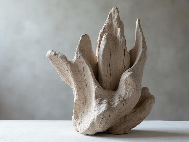 Abstrakte Holzskulptur