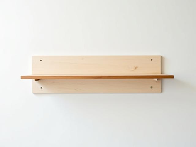 Wandmontiertes Holzregal