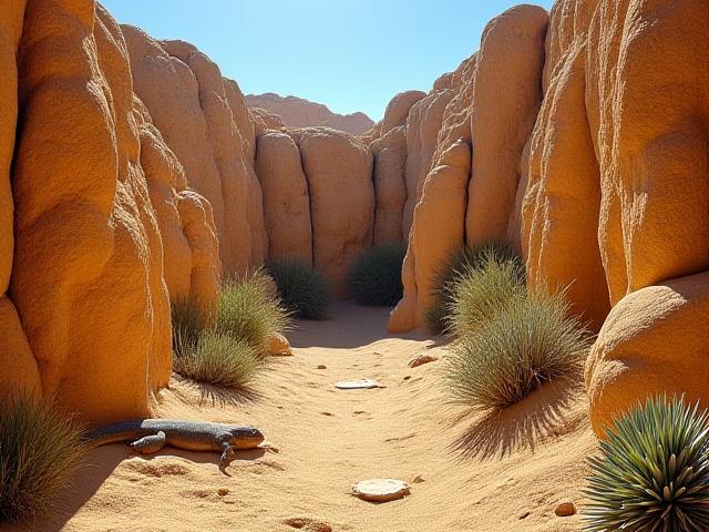 Authentisches Wüstenterrarium