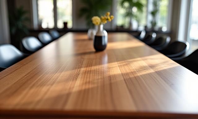 Maßangefertigter Holztisch aus Eiche